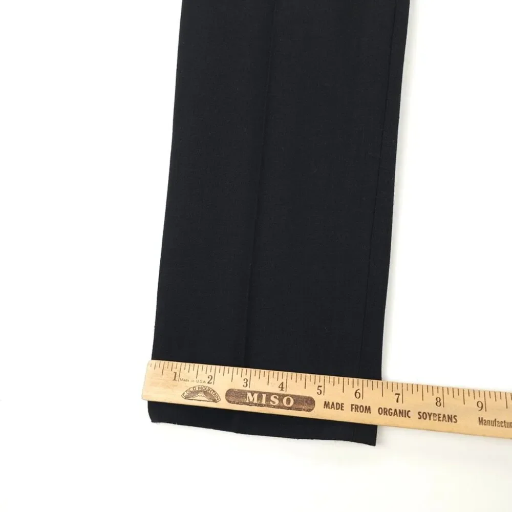TORY BURCH Pleated Wool Crop Trousers Black Old Money Luxury Preppy Academia 10